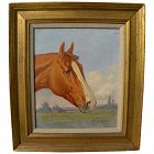 HENRY STULL (1851-1913) thoroughbred horse portrait painting by the noted American equine artist