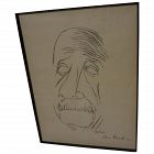 BEN SHAHN (1898-1969) rare hand signed 1950 print of Albert Einstein