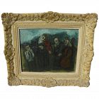 MAX BAND (1900-1974) Judaica painting of Jewish musicians by School of Paris well listed artist