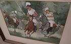 ALICE LORD MARSHALL 1895-1993 vintage watercolor painting polo horses listed Arizona artist