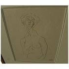 CECIL BEATON (1904-1980) original pencil drawing of a woman by the famous English artist, photographer and designer