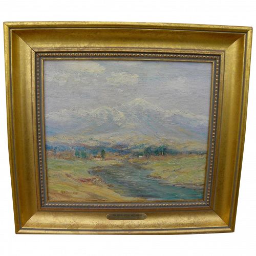 GEORGE KENNEDY BRANDRIFF (1890-1936) California plein air painting "San Bernardino--Mt. Baldy"