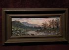 Signed American watercolor landscape painting circa 1920's
