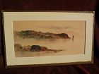 CHARLES P. GRUPPE (1860-1940) early watercolor landscape painting by well listed American artist