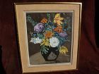 HENRI d'ANTY (1910-1998) colorful still life floral painting by well listed School of Paris painter