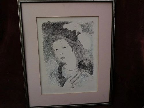 MARIE LAURENCIN (1885-1956) French 20th century art original lithograph "Boubou" 1931