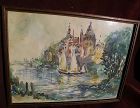 ROBERT PATTERSON (1898-1981) impressionist watercolor by mid century American illustrator artist
