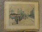 TAVIK FRANTISEK SIMON (1877-1942) Paris etching Czech artist as-is
