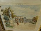 Paris watercolor painting Arc du Carrousel signed