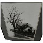 GARY FRANKLIN (1928-2007) black and white signed photograph of Ohio house by noted photographer and media personality