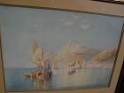 WILFRED KNOX (1884-1966) well listed English marine artist luminous Italian coastal scene