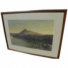 ALFRED FARNSWORTH (1858-1908) early California art fine watercolor painting of Mt. Tamalpais near San Francisco by well listed artist