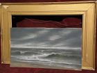 Signed vintage early seascape pastel painting possibly Northwest coast