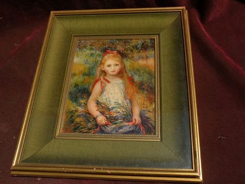 PIERRE AUGUSTE RENOIR (1841-1919) framed print "La Fillette a la Gerbe" 1888