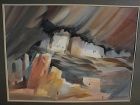 ROY E. SWANSON Southwest American art watercolor painting Mesa Verde Cliff ruins Colorado