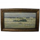 DEWITT PARSHALL (1864-1956) painting of coastal waves possibly Maine dated 1895
