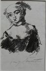 LOVIS CORINTH (1858-1925) pencil signed lithograph "Die Markgrafin von Bayreuth" by highly important German artist