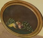 American pastel still life circa 1900 in oval frame