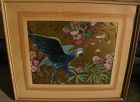 OTTO FELIX SCHROETER (c. 1880-c. 1965) Art Deco era signed decorative painting of parrot