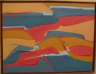 Southwestern American art signed abstract landscape painting‏ "Indian Country"