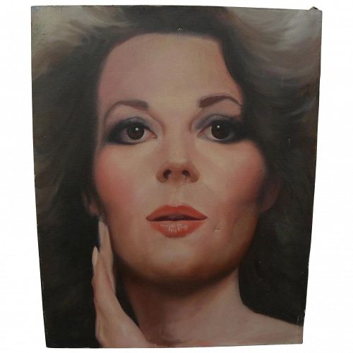 Actress Natalie Wood glamor portrait painting