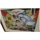 After FRANZ MARC (1880-1916) original lithograph print "Der Traum" ("The Dream")