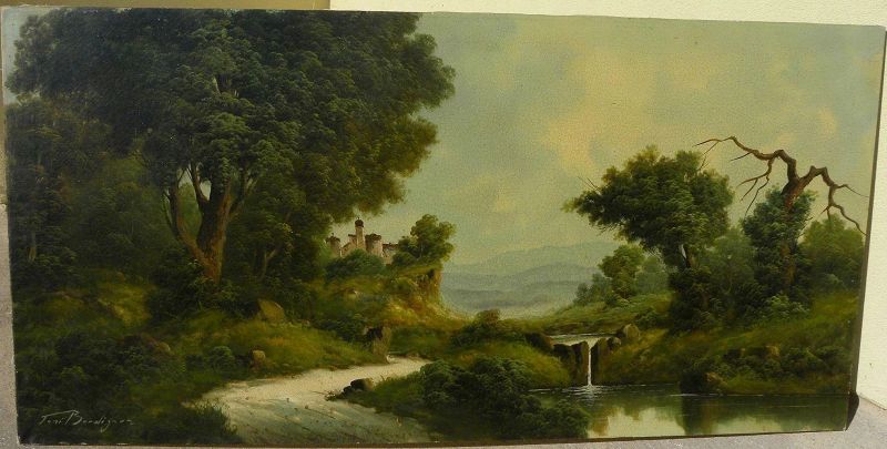 TONI BORDIGNON (1921-) Old Master style capriccio landscape painting by listed artist