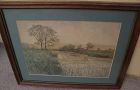 ERWIN STARKER (1872-1938) signed watercolor landscape painting by listed German artist