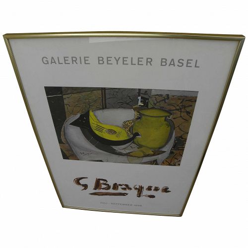GEORGES BRAQUE (1882-1963) Galerie Beyeler Basel Switzerland late 1960's exhibition poster