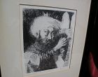JACK LEVINE (1915-2010) pencil signed etching of Jewish theme subject by well listed Jewish American artist