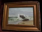 RUFUS WAY SMITH 1840-1900 coast watercolor painting listed Ohio artist