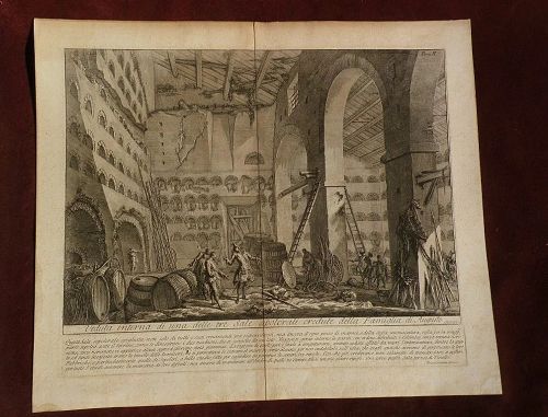 GIOVANNI BATTISTA PIRANESI (1720-1778) 18th century Italian etching Veduta print