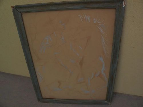FEDERICO CANTU (1908-1989) fine large drawing dated 1930 by major Mexican artist