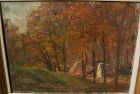 JANOS LASZLO ALDOR (1895-1944) Hungarian art impressionist autumn landscape by well listed painter