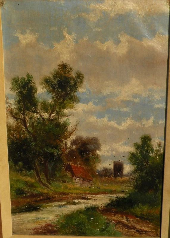 ABRAHAM HULK JR. (1851-1922) English landscape painting by well known listed artist