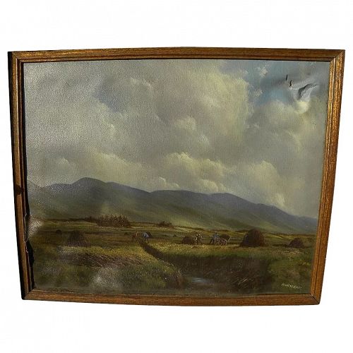 Irish art fine landscape painting by listed artist GERALD MARJORAM (1936-)
