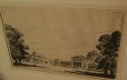 LEON PESCHERET (1892-1971) etching of Chicago Museum of Science and Industry by listed artist
