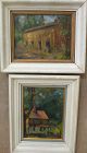 HARRY JAMES OSHIVER (1888-1974) pair of impressionist landscape paintings by listed Philadelphia artist