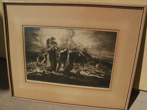 JOHN EDWARD COSTIGAN (1888-1972) American art pencil signed 1940 lithograph "Going Home"