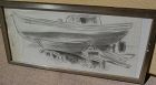 DAISY MARGUERITE HUGHES (1882-1968)  pencil sketch of boatyard dated 1965