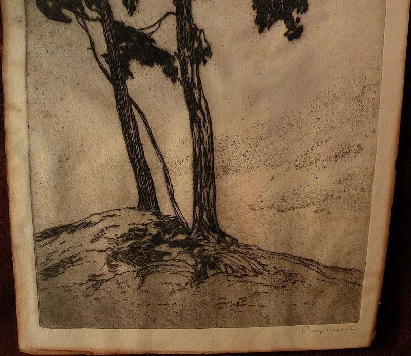 PHILIP KAPPEL (1901-1981) pencil signed etching print by noted Connecticut artist