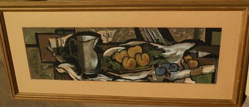 GEORGES BRAQUE (1882-1963) serigraph still life print after 1924 painting