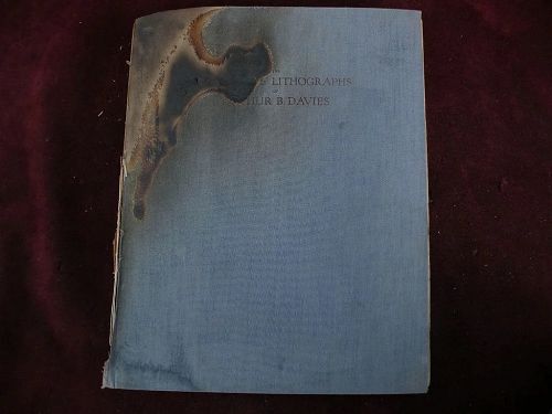 Signed inscribed art book "The Etchings and Lithographs of Arthur Bowen Davies" by Frederic Newlin Price