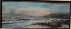 American art antique painting circa 1900 coastal seascape