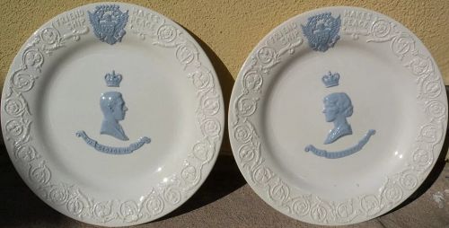 Wedgwood PAIR Elizabeth and George VI 1939 limited edition commemorative plates