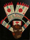 Southwestern Native American ethnographic art original painting of ceremonial headgear