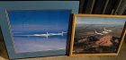 Aviation memorabilia Voyager first round the world nonstop flight without refueling TWO photos signed by pilots Jeana Yeager and Dick Rutan