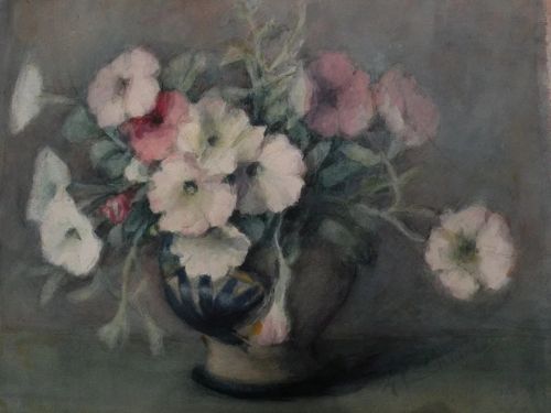 American art early 20th century watercolor still life painting signed