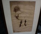 JACQUES VILLON (1875-1963) pencil signed limited edition drypoint print of 1905 "La Petite Boudeuse"