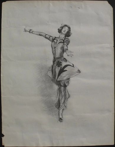 After JOHN SINGER SARGENT (1856-1925) circa 1920 lithograph print Gloria Vanderbilt Whitney on fine watermarked paper